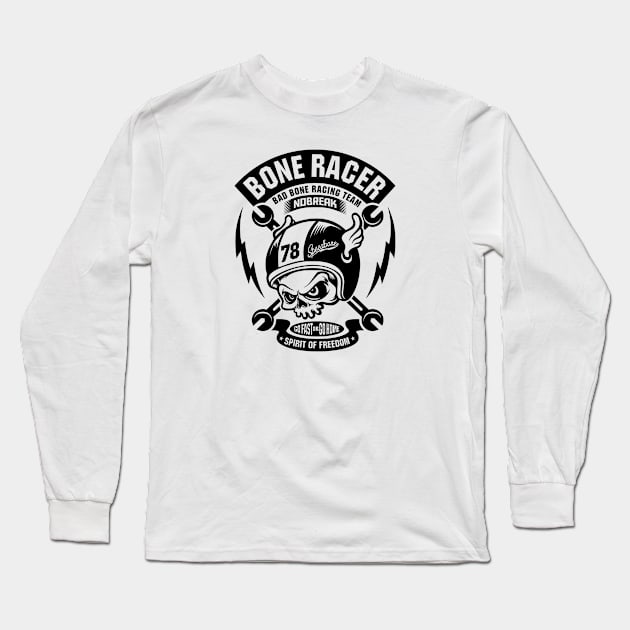 Skull Cartoon Long Sleeve T-Shirt by Unestore